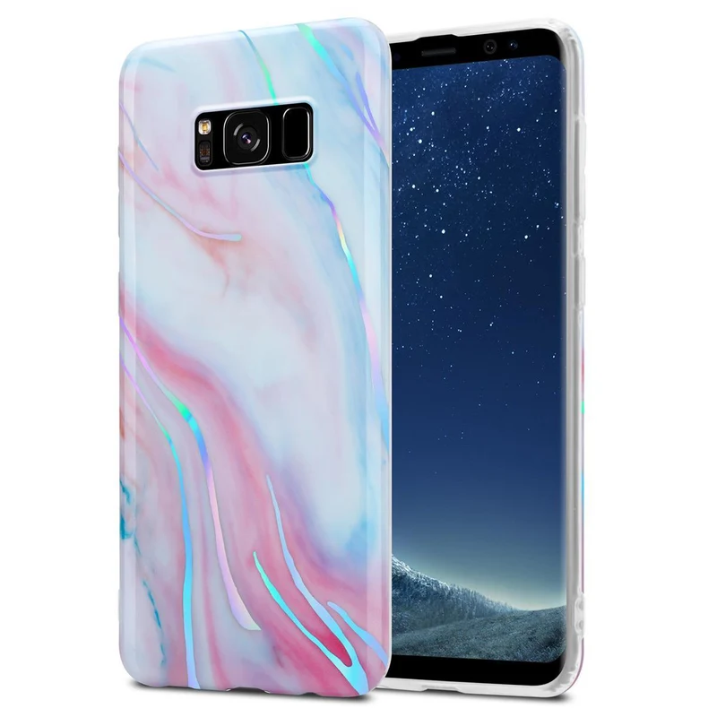 Cadorabo Hülle kompatibel mit Samsung Galaxy S8 Schutzhülle aus TPU Silikon mit Muster Mosaik