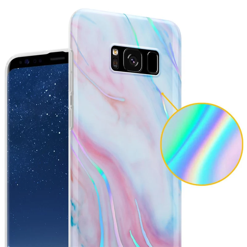 Cadorabo Hülle kompatibel mit Samsung Galaxy S8 Schutzhülle aus TPU Silikon mit Muster Mosaik
