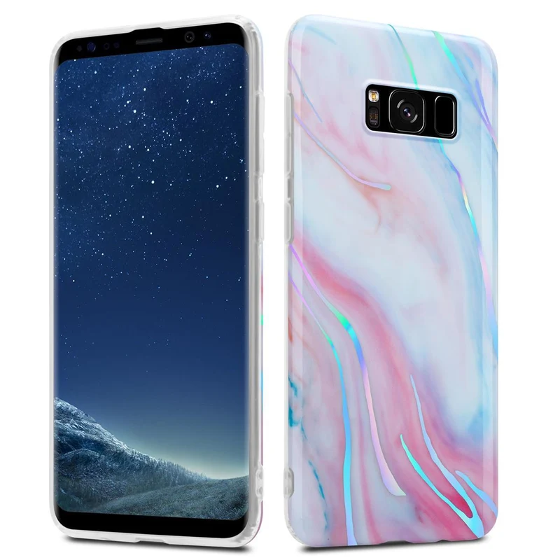 Cadorabo Hülle kompatibel mit Samsung Galaxy S8 Schutzhülle aus TPU Silikon mit Muster Mosaik