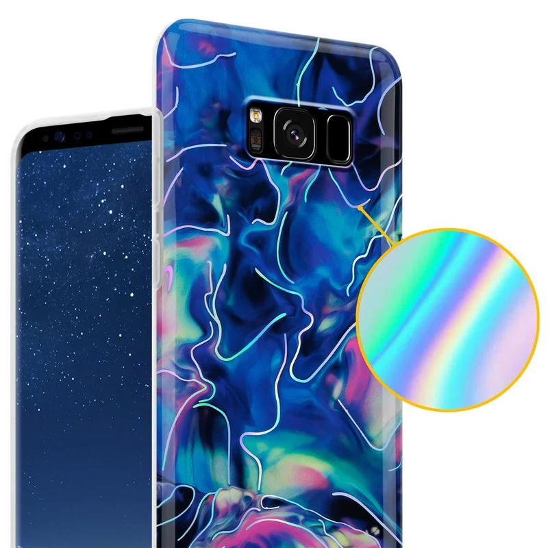 Cadorabo Hülle kompatibel mit Samsung Galaxy S8 Schutzhülle aus TPU Silikon mit Muster Mosaik