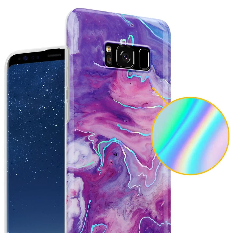 Cadorabo Hülle kompatibel mit Samsung Galaxy S8 Schutzhülle aus TPU Silikon mit Muster Mosaik