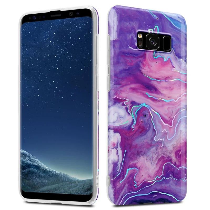 Cadorabo Hülle kompatibel mit Samsung Galaxy S8 Schutzhülle aus TPU Silikon mit Muster Mosaik