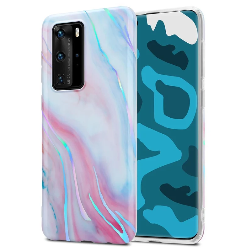 Cadorabo Hülle kompatibel mit Huawei P40 PRO / P40 PRO+ Schutzhülle aus TPU Silikon mit Muster Mosaik