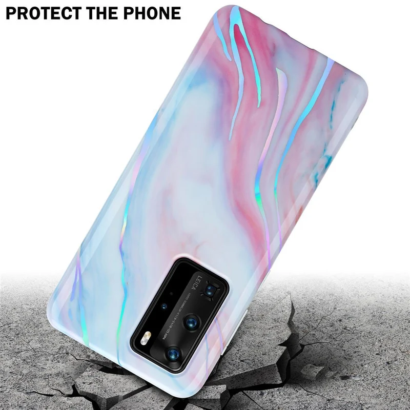 Cadorabo Hülle kompatibel mit Huawei P40 PRO / P40 PRO+ Schutzhülle aus TPU Silikon mit Muster Mosaik