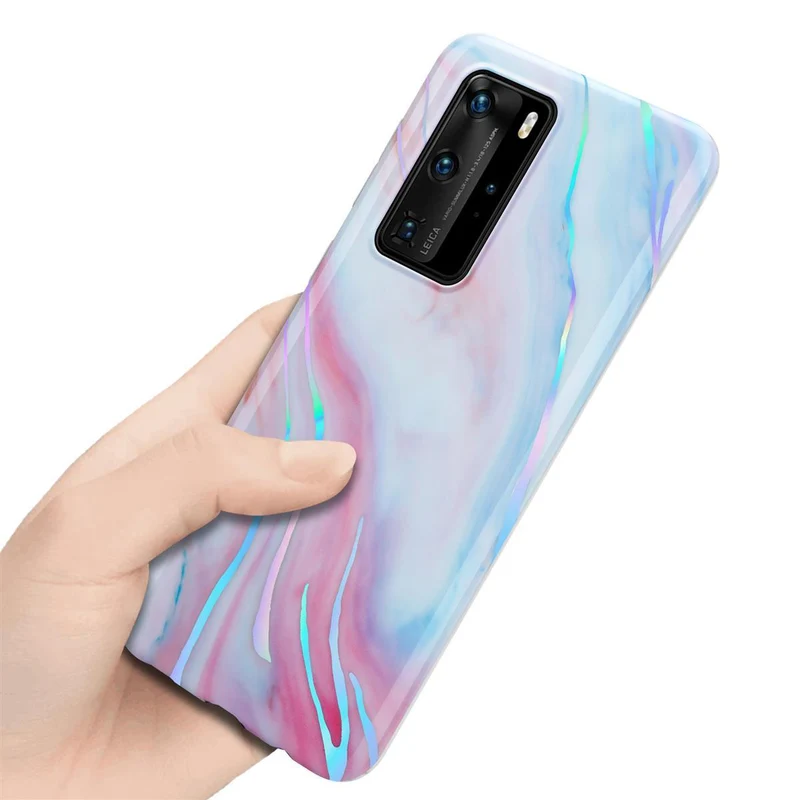 Cadorabo Hülle kompatibel mit Huawei P40 PRO / P40 PRO+ Schutzhülle aus TPU Silikon mit Muster Mosaik