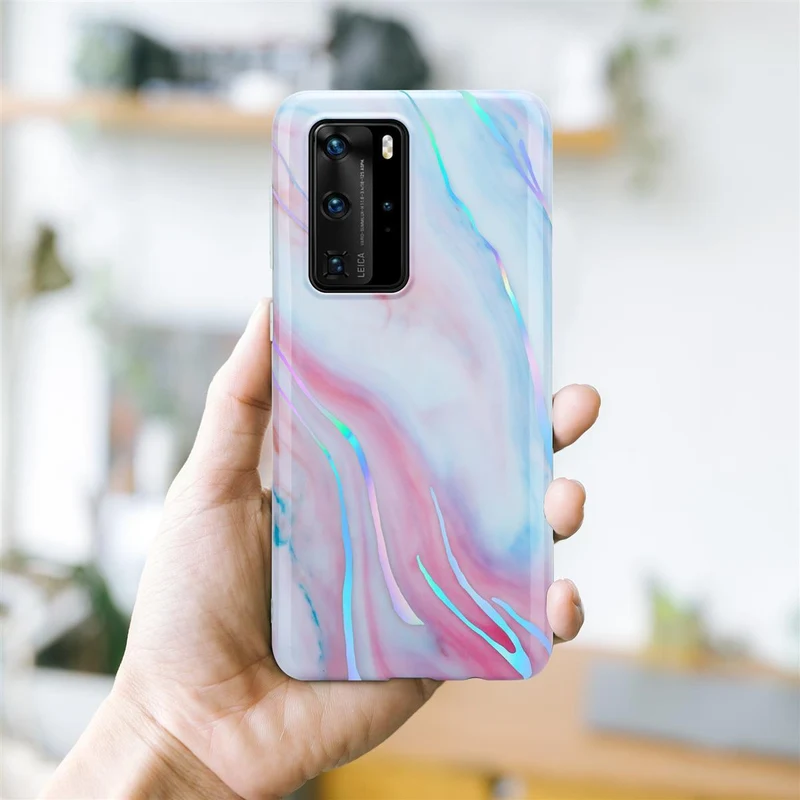 Cadorabo Hülle kompatibel mit Huawei P40 PRO / P40 PRO+ Schutzhülle aus TPU Silikon mit Muster Mosaik