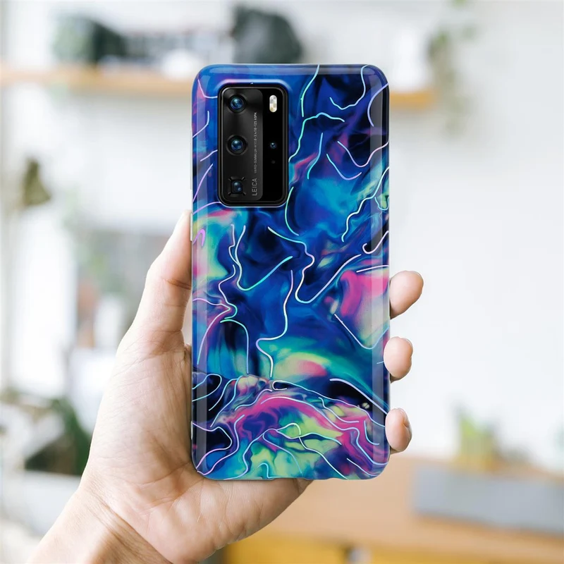 Cadorabo Hülle kompatibel mit Huawei P40 PRO / P40 PRO+ Schutzhülle aus TPU Silikon mit Muster Mosaik