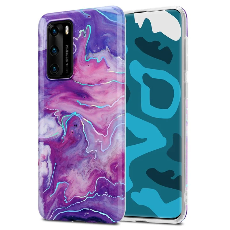 Cadorabo Hülle kompatibel mit Huawei P40 Schutzhülle aus TPU Silikon mit Muster Mosaik