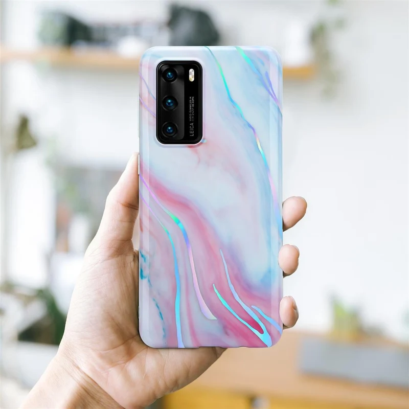 Cadorabo Hülle kompatibel mit Huawei P40 Schutzhülle aus TPU Silikon mit Muster Mosaik