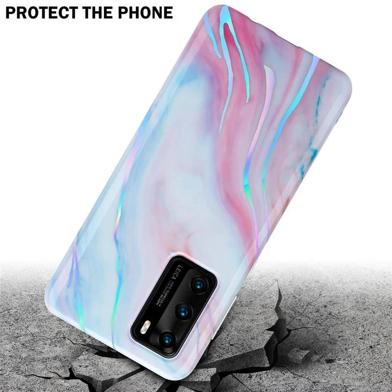 Cadorabo Hülle kompatibel mit Huawei P40 Schutzhülle aus TPU Silikon mit Muster Mosaik