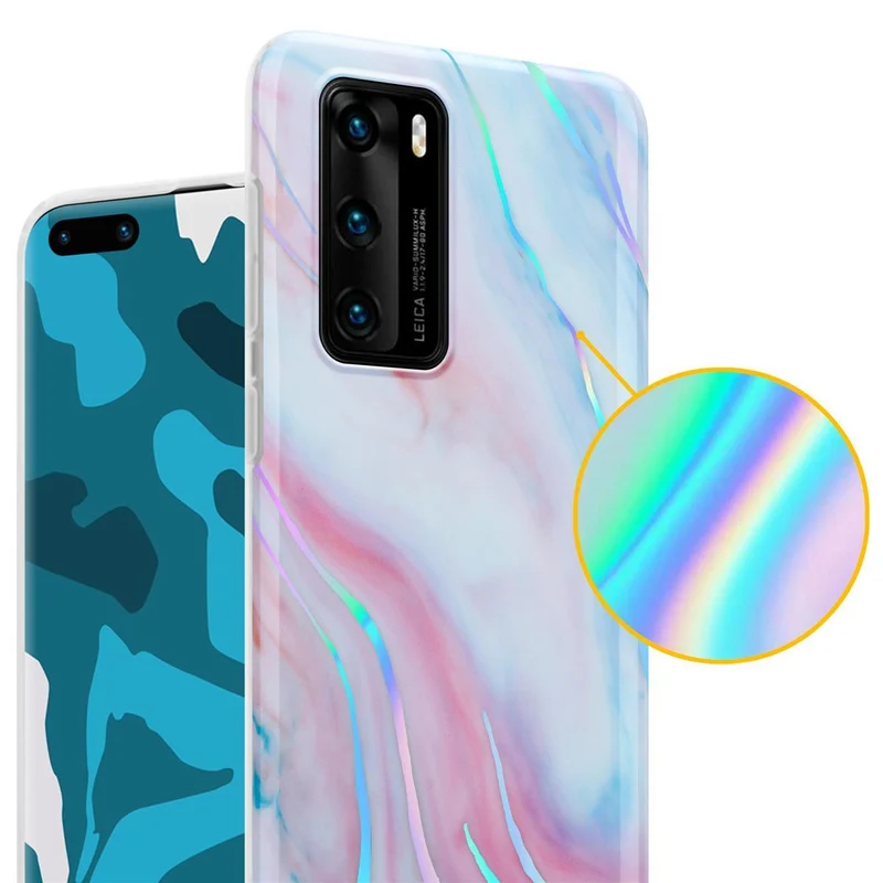 Cadorabo Hülle kompatibel mit Huawei P40 Schutzhülle aus TPU Silikon mit Muster Mosaik