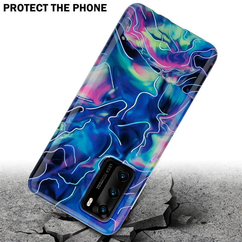 Cadorabo Hülle kompatibel mit Huawei P40 Schutzhülle aus TPU Silikon mit Muster Mosaik