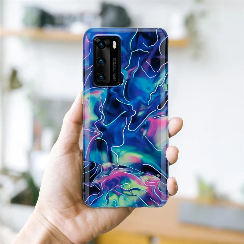 Cadorabo Hülle kompatibel mit Huawei P40 Schutzhülle aus TPU Silikon mit Muster Mosaik