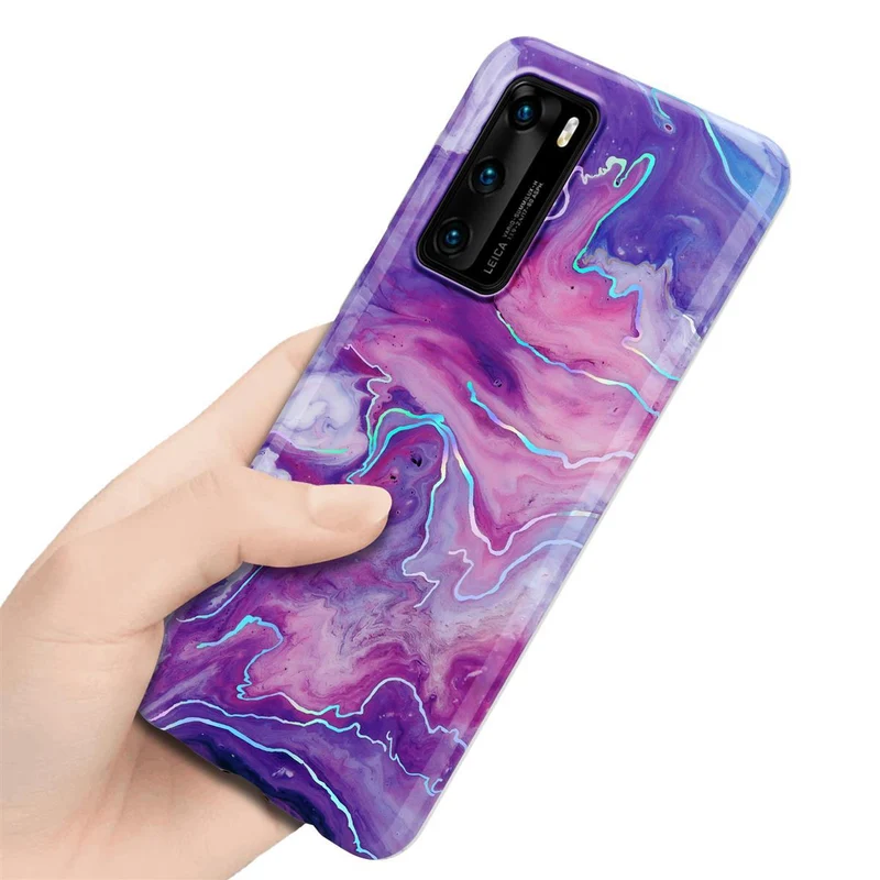 Cadorabo Hülle kompatibel mit Huawei P40 Schutzhülle aus TPU Silikon mit Muster Mosaik