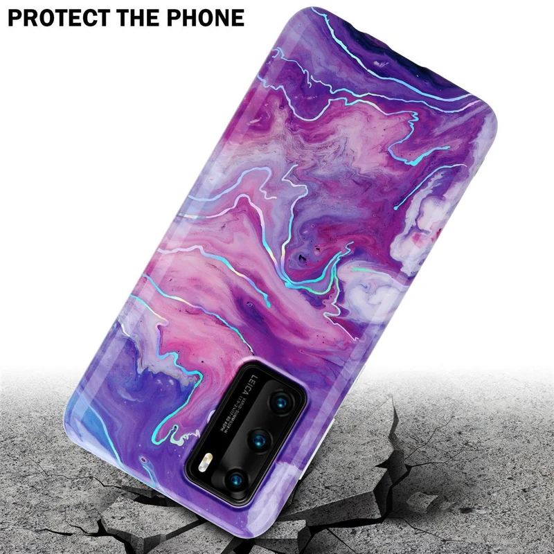 Cadorabo Hülle kompatibel mit Huawei P40 Schutzhülle aus TPU Silikon mit Muster Mosaik