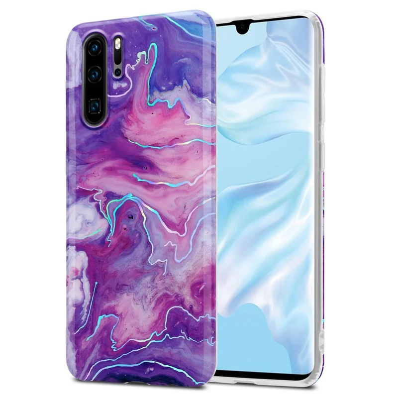 Cadorabo Hülle kompatibel mit Huawei P30 PRO Schutzhülle aus TPU Silikon mit Muster Mosaik