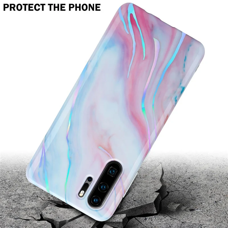 Cadorabo Hülle kompatibel mit Huawei P30 PRO Schutzhülle aus TPU Silikon mit Muster Mosaik