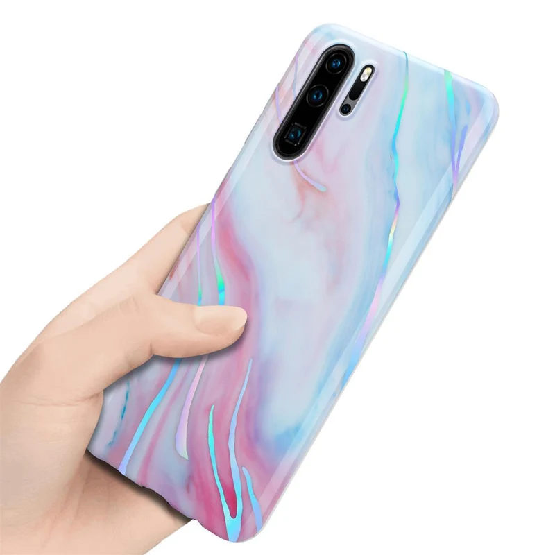 Cadorabo Hülle kompatibel mit Huawei P30 PRO Schutzhülle aus TPU Silikon mit Muster Mosaik