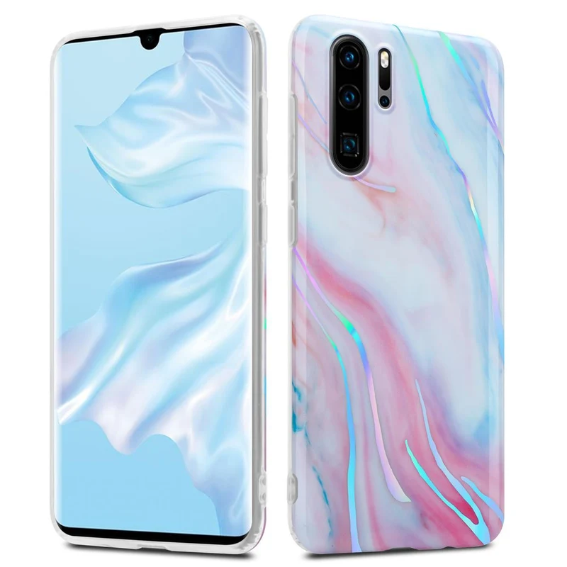 Cadorabo Hülle kompatibel mit Huawei P30 PRO Schutzhülle aus TPU Silikon mit Muster Mosaik