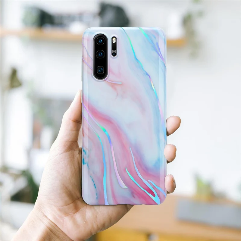 Cadorabo Hülle kompatibel mit Huawei P30 PRO Schutzhülle aus TPU Silikon mit Muster Mosaik