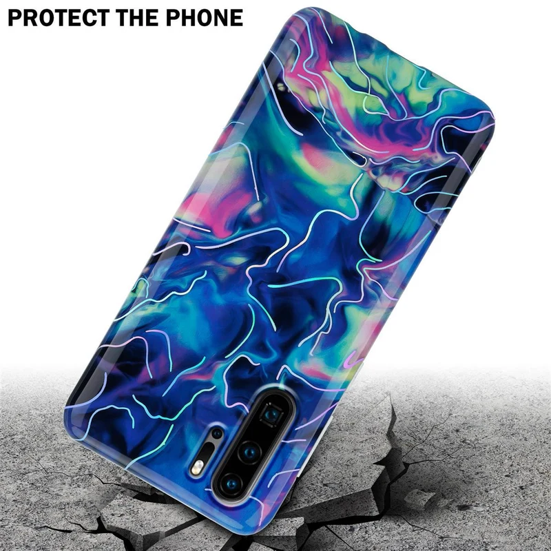 Cadorabo Hülle kompatibel mit Huawei P30 PRO Schutzhülle aus TPU Silikon mit Muster Mosaik