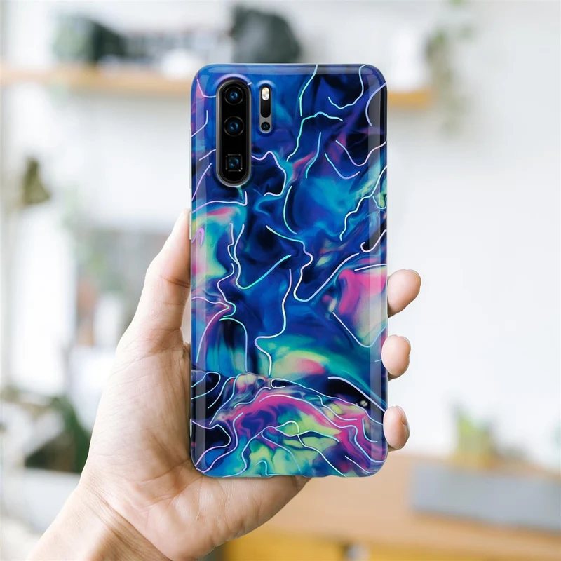 Cadorabo Hülle kompatibel mit Huawei P30 PRO Schutzhülle aus TPU Silikon mit Muster Mosaik