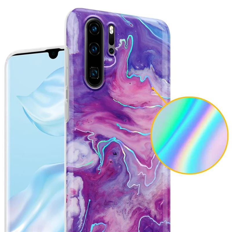 Cadorabo Hülle kompatibel mit Huawei P30 PRO Schutzhülle aus TPU Silikon mit Muster Mosaik