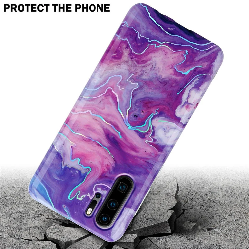 Cadorabo Hülle kompatibel mit Huawei P30 PRO Schutzhülle aus TPU Silikon mit Muster Mosaik
