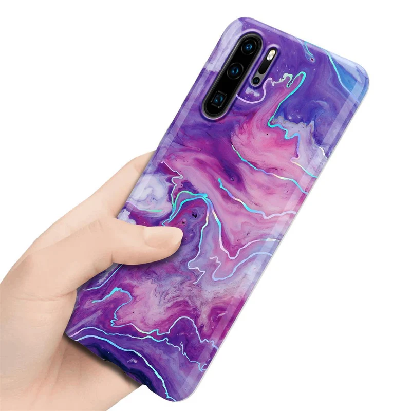 Cadorabo Hülle kompatibel mit Huawei P30 PRO Schutzhülle aus TPU Silikon mit Muster Mosaik