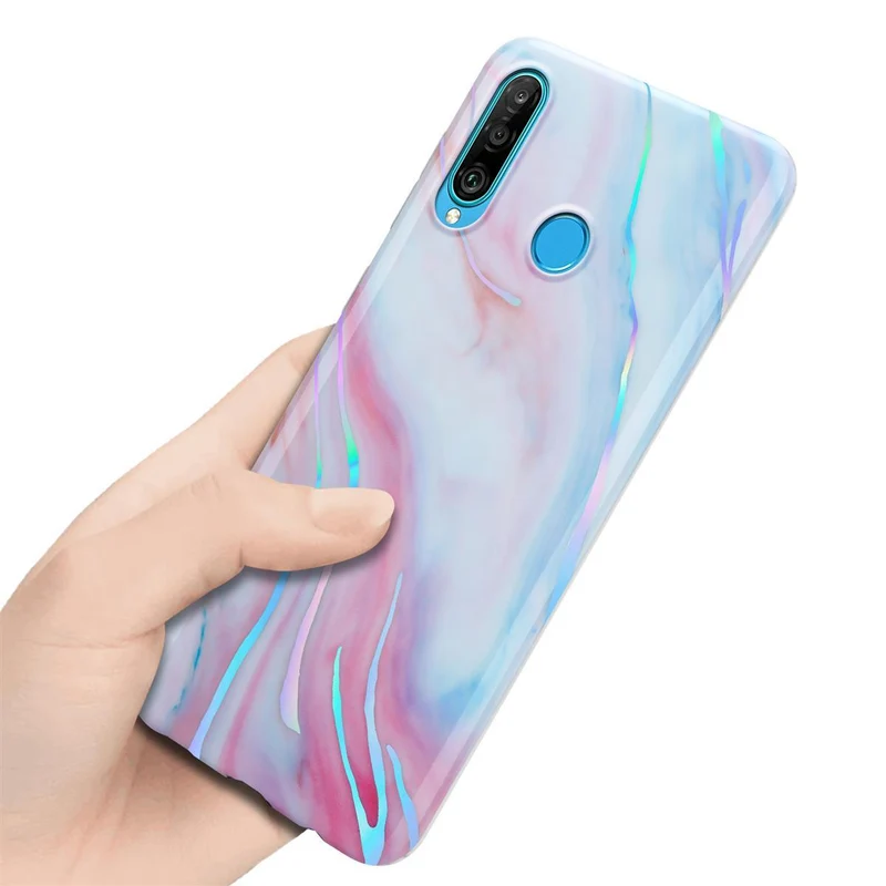 Cadorabo Hülle kompatibel mit Huawei P30 LITE Schutzhülle aus TPU Silikon mit Muster Mosaik