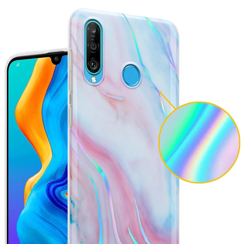 Cadorabo Hülle kompatibel mit Huawei P30 LITE Schutzhülle aus TPU Silikon mit Muster Mosaik