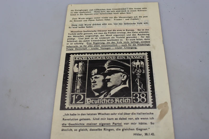 „Die erste Diktatur Gesturz“ Propaganda-Flugblatt