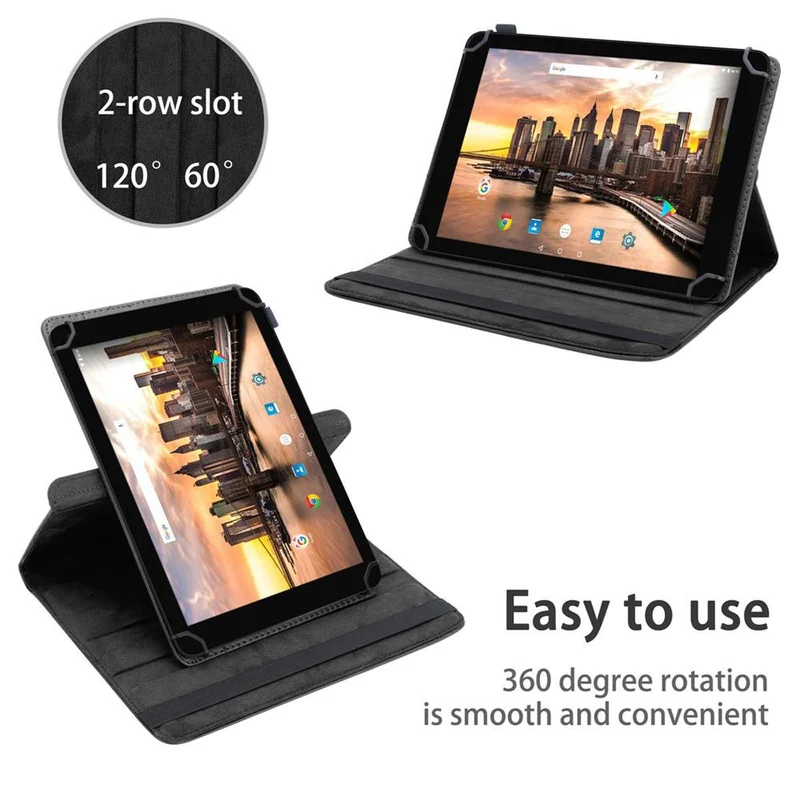 Cadorabo Tablet Hülle kompatibel mit Odys Maven X10 360 Grad Schutzhülle aus Kunstleder mit Standfunktion und Gummiband