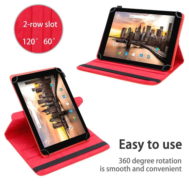 Cadorabo Tablet Hülle kompatibel mit Odys Maven X10 360 Grad Schutzhülle aus Kunstleder mit Standfunktion und Gummiband