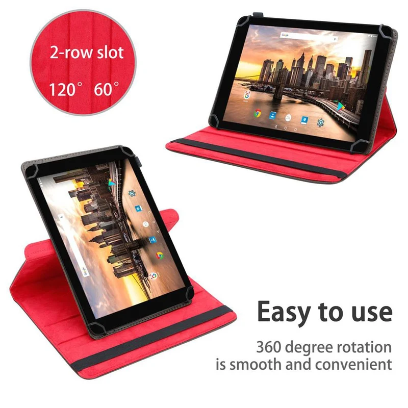 Cadorabo Tablet Hülle kompatibel mit Odys Maven X10 360 Grad Schutzhülle aus Kunstleder mit Standfunktion und Gummiband