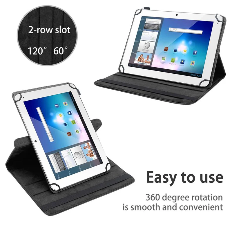 Cadorabo Tablet Hülle kompatibel mit Odys Xelio PRO 360 Grad Schutzhülle aus Kunstleder mit Standfunktion und Gummiband