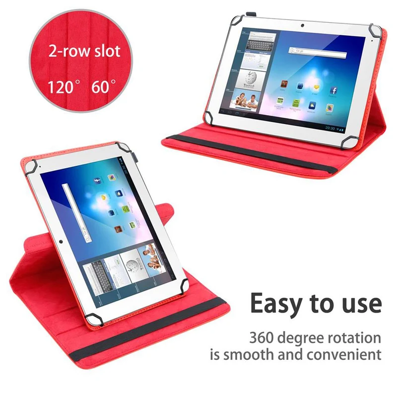 Cadorabo Tablet Hülle kompatibel mit Odys Xelio PRO 360 Grad Schutzhülle aus Kunstleder mit Standfunktion und Gummiband