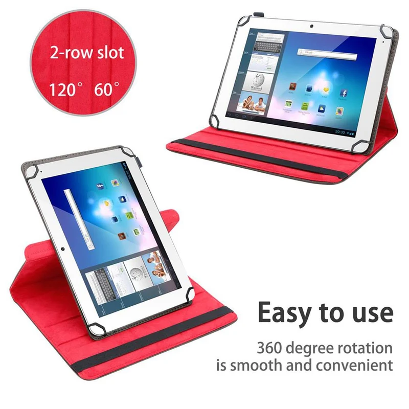 Cadorabo Tablet Hülle kompatibel mit Odys Xelio PRO 360 Grad Schutzhülle aus Kunstleder mit Standfunktion und Gummiband