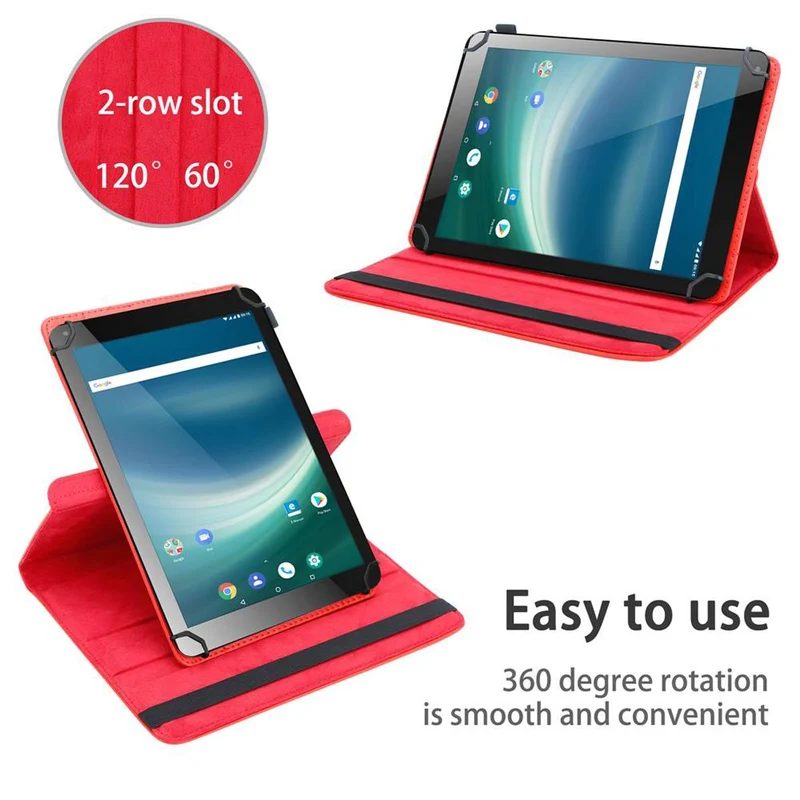 Cadorabo Tablet Hülle kompatibel mit Odys Note Tab PRO 360 Grad Schutzhülle aus Kunstleder mit Standfunktion und Gummiband