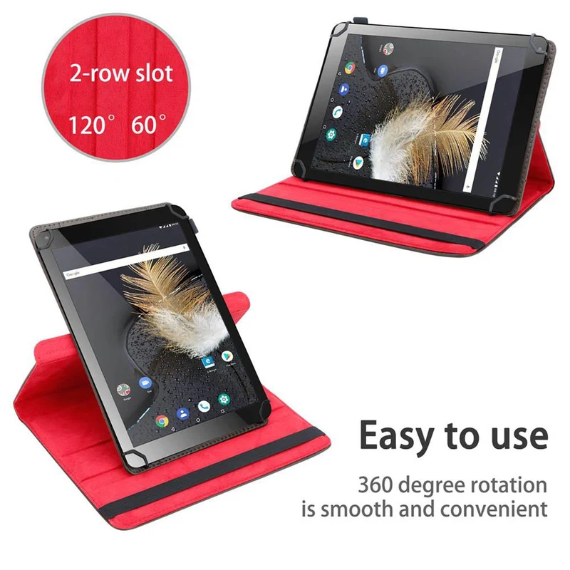 Cadorabo Tablet Hülle kompatibel mit Odys Titan 10 360 Grad Schutzhülle aus Kunstleder mit Standfunktion und Gummiband