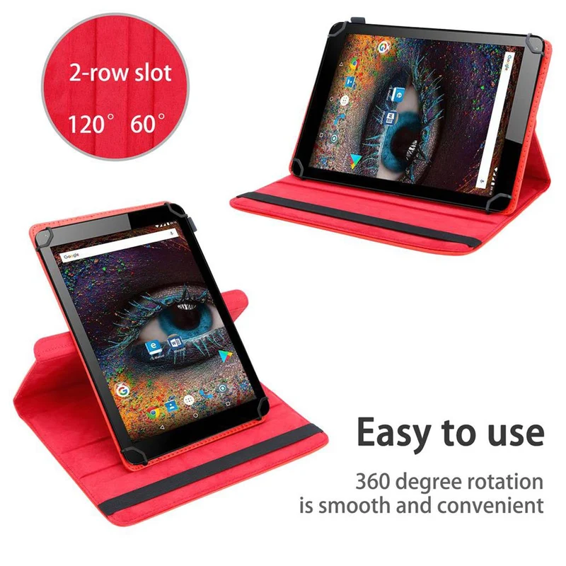 Cadorabo Tablet Hülle kompatibel mit Odys Falcon 10 PLUS 360 Grad Schutzhülle aus Kunstleder mit Standfunktion und Gummiband
