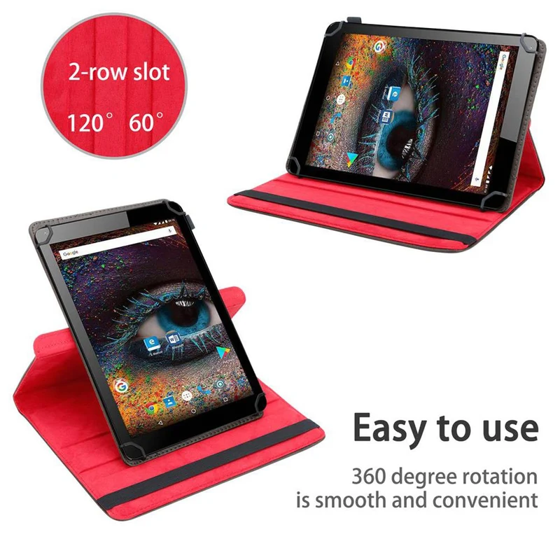 Cadorabo Tablet Hülle kompatibel mit Odys Falcon 10 PLUS 360 Grad Schutzhülle aus Kunstleder mit Standfunktion und Gummiband