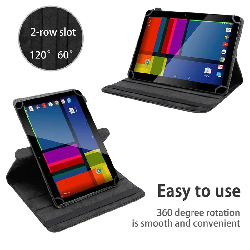Cadorabo Tablet Hülle kompatibel mit GoClever Quantum 2 1010 Mobile 360 Grad Schutzhülle aus Kunstleder mit Standfunktion und Gummiband