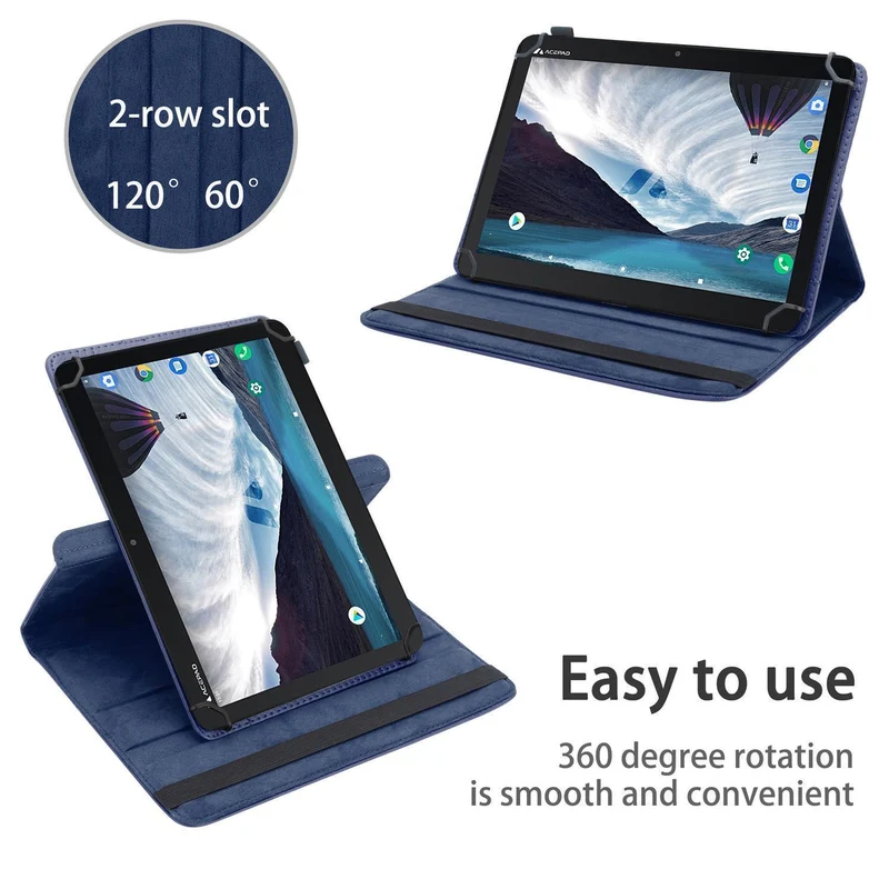 Cadorabo Tablet Hülle kompatibel mit Medion LifeTab P10602 360 Grad Schutzhülle aus Kunstleder mit Standfunktion und Gummiband