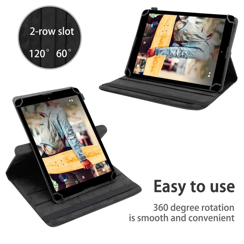 Cadorabo Tablet Hülle kompatibel mit Medion LifeTab P9701 360 Grad Schutzhülle aus Kunstleder mit Standfunktion und Gummiband