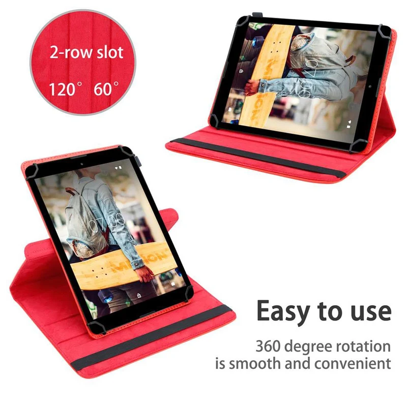 Cadorabo Tablet Hülle kompatibel mit Medion LifeTab P9701 360 Grad Schutzhülle aus Kunstleder mit Standfunktion und Gummiband