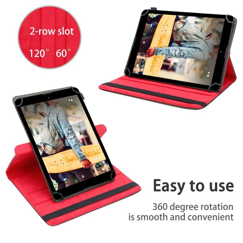 Cadorabo Tablet Hülle kompatibel mit Medion LifeTab P9701 360 Grad Schutzhülle aus Kunstleder mit Standfunktion und Gummiband