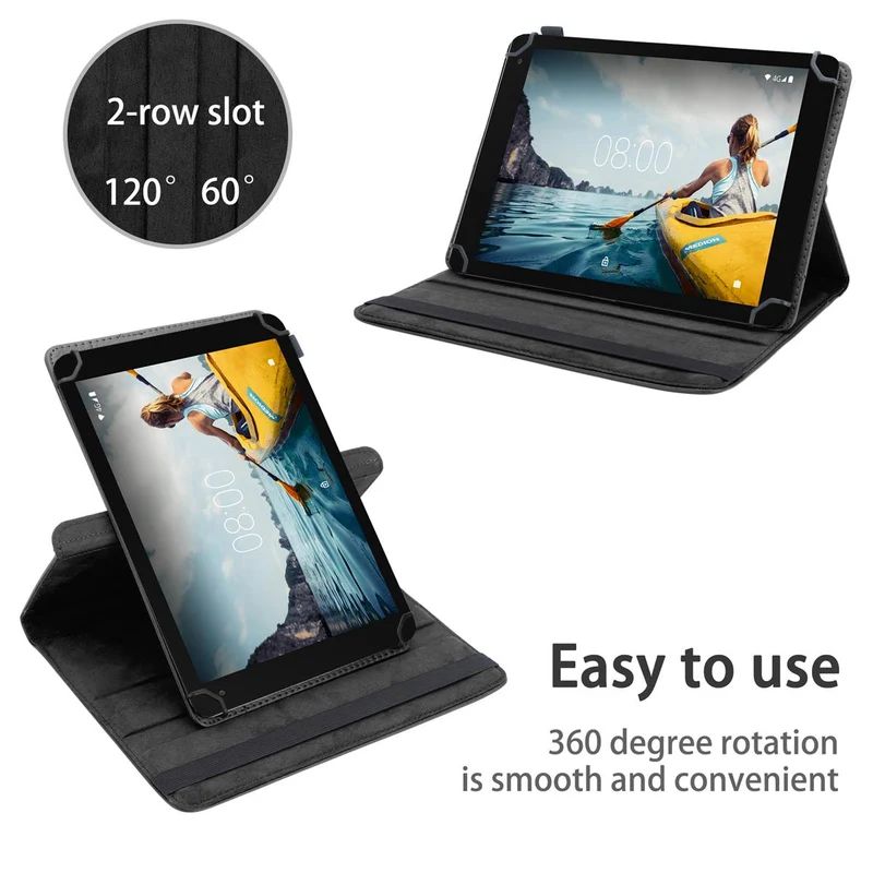 Cadorabo Tablet Hülle kompatibel mit Medion LifeTab P10610 360 Grad Schutzhülle aus Kunstleder mit Standfunktion und Gummiband