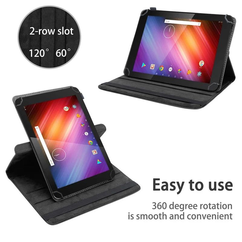 Cadorabo Tablet Hülle kompatibel mit Dragon Touch X10 2015 (10.6 Zoll) 360 Grad Schutzhülle aus Kunstleder mit Standfunktion und Gummiband