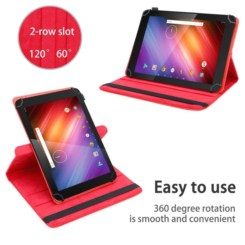 Cadorabo Tablet Hülle kompatibel mit Dragon Touch X10 2015 (10.6 Zoll) 360 Grad Schutzhülle aus Kunstleder mit Standfunktion und Gummiband